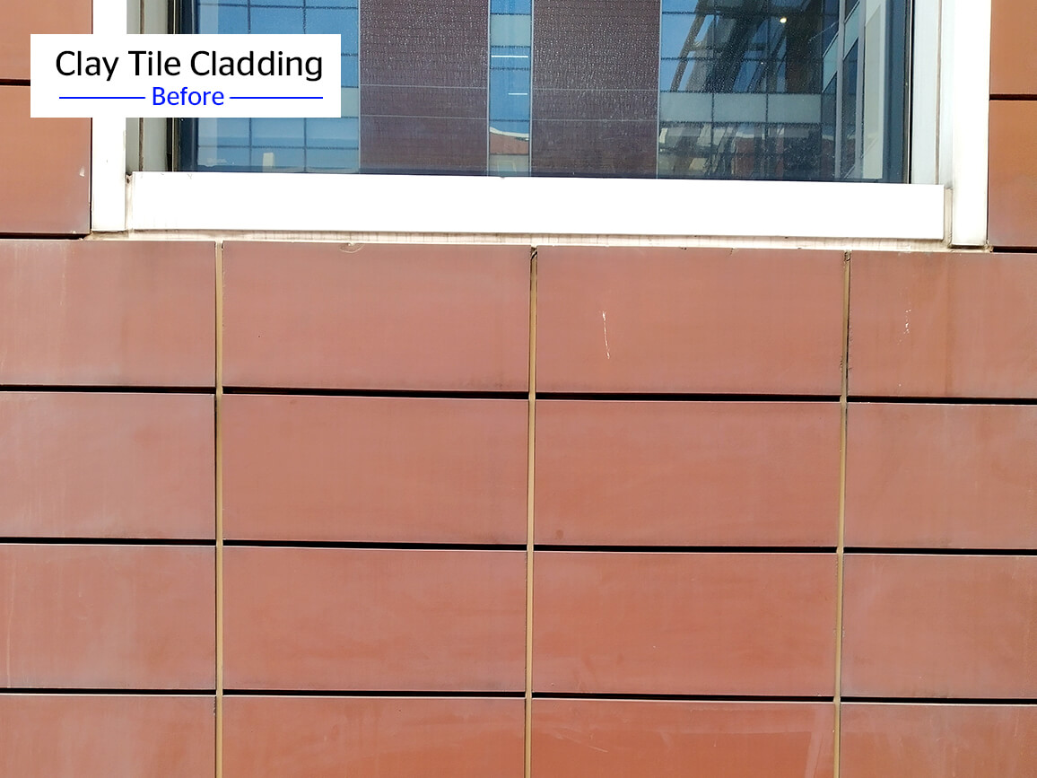 Clay Tile Cladding Before